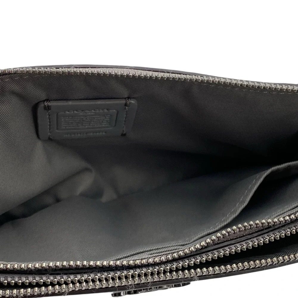 Coach Double Zip Wallet/Wristlet Gray‎ Leather 54052 - Picture 14 of 16